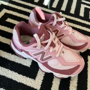 New Balance 9060 Kids Size 2 pink red
